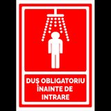 Indicator pentru dus obligatoriu inainte de intrare